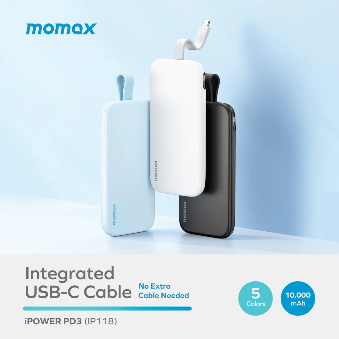 iPower PD3 Power Bank with USB-C Cable 10000mAh