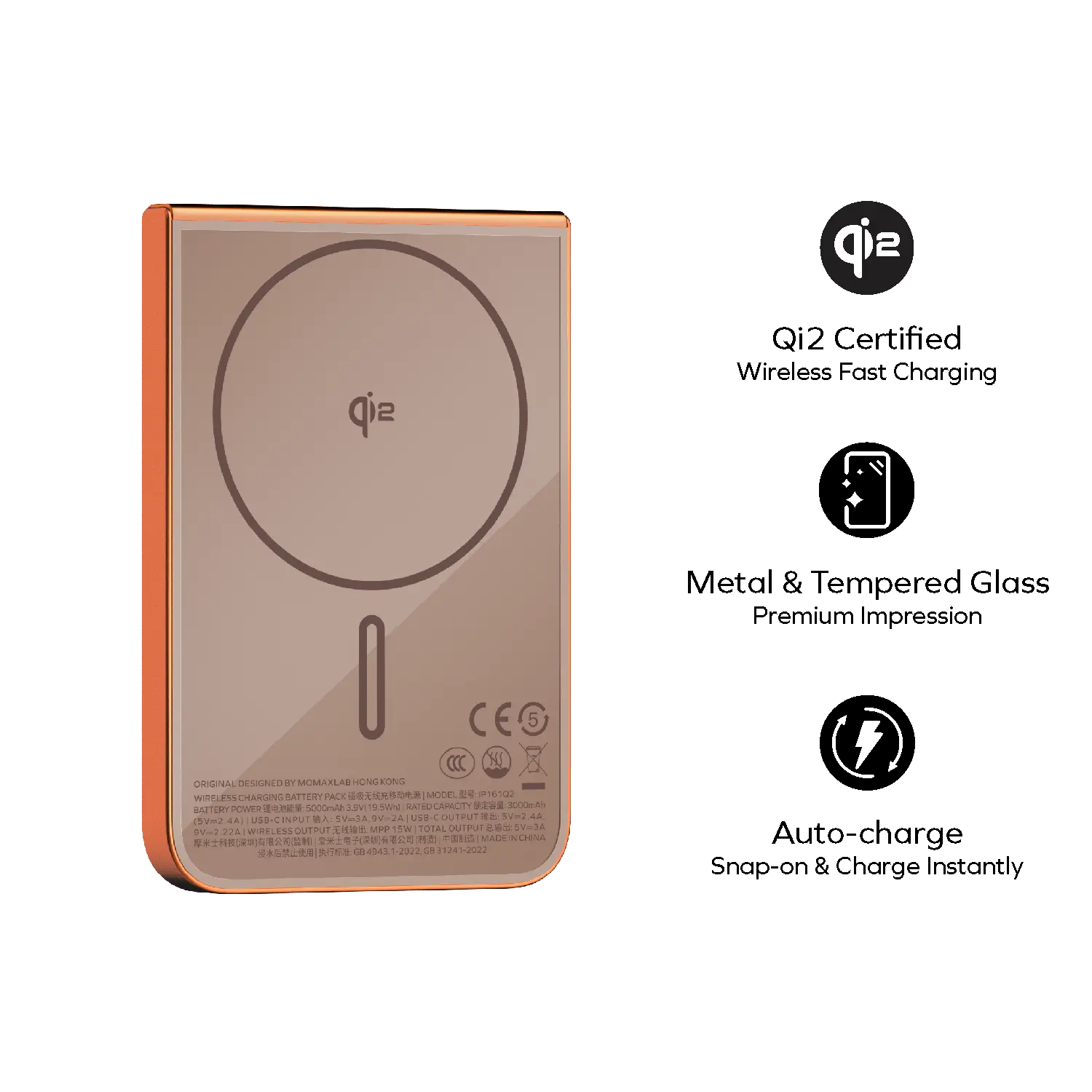 1-Power S.Pass 5000mAh Qi2 Magnetic Wireless Battery Pack