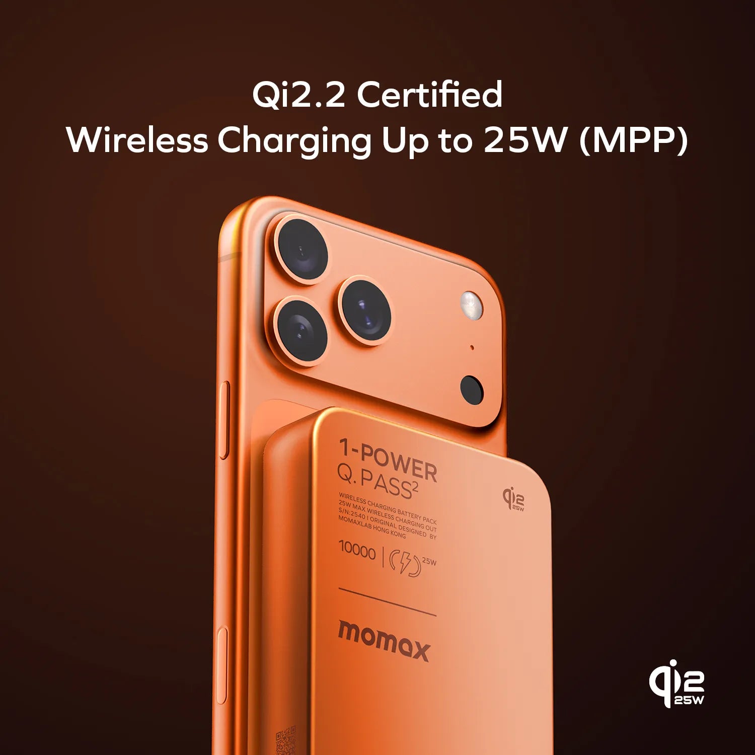 1-Power Q.Pass² 10000mAh Qi2.2 Magnetic Wireless Battery Pack