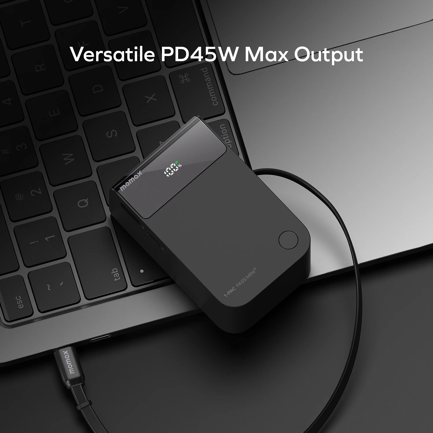 1-Pac Pass Mini⁺ 10000mAh 2in1 Battery Pack with Built-in Retractable Cable