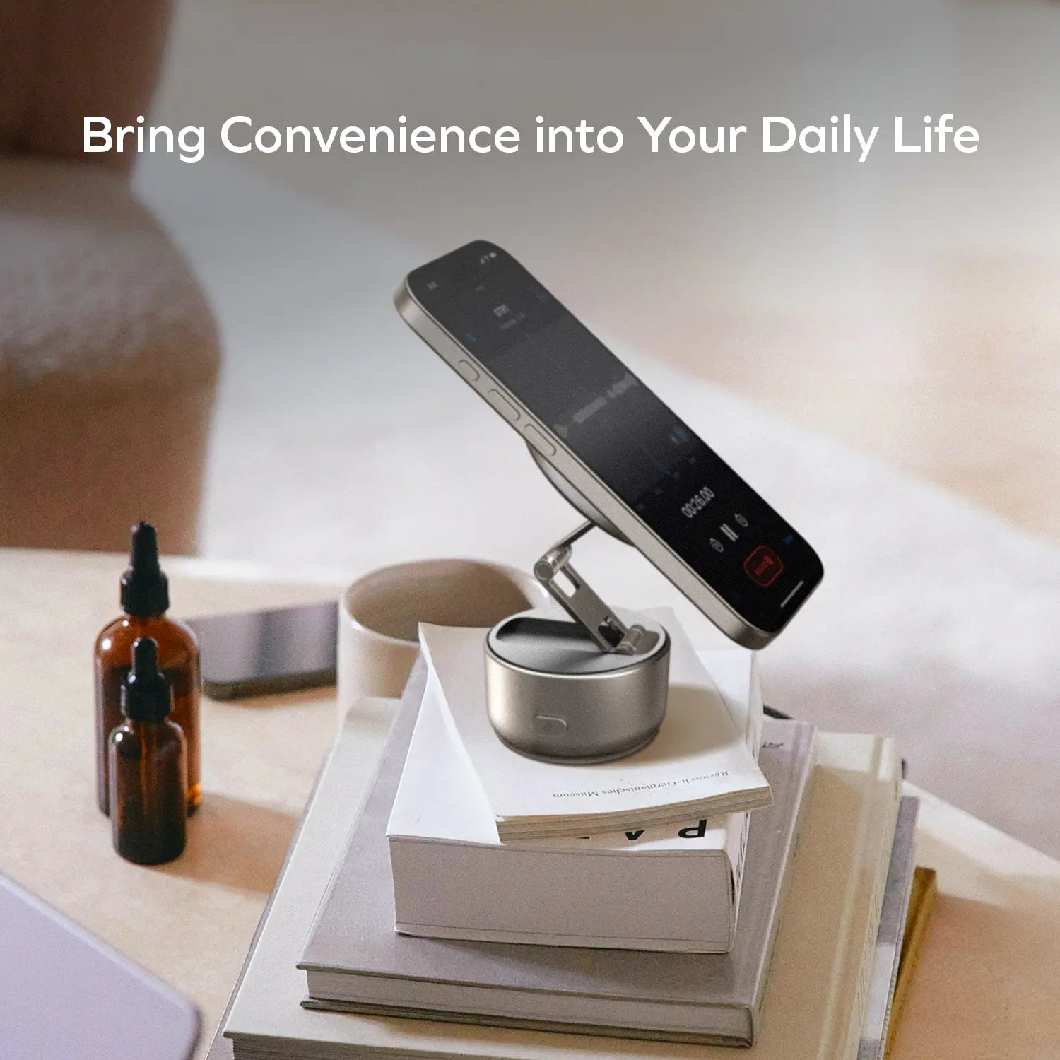 1-Snap Go Auto Suction Magnetic Phone Stand