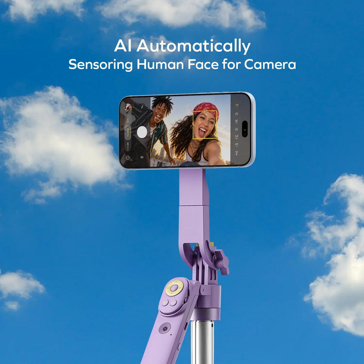 1-Snap Pole Selfies Stick Auto Tracking with Magpod Gimbal