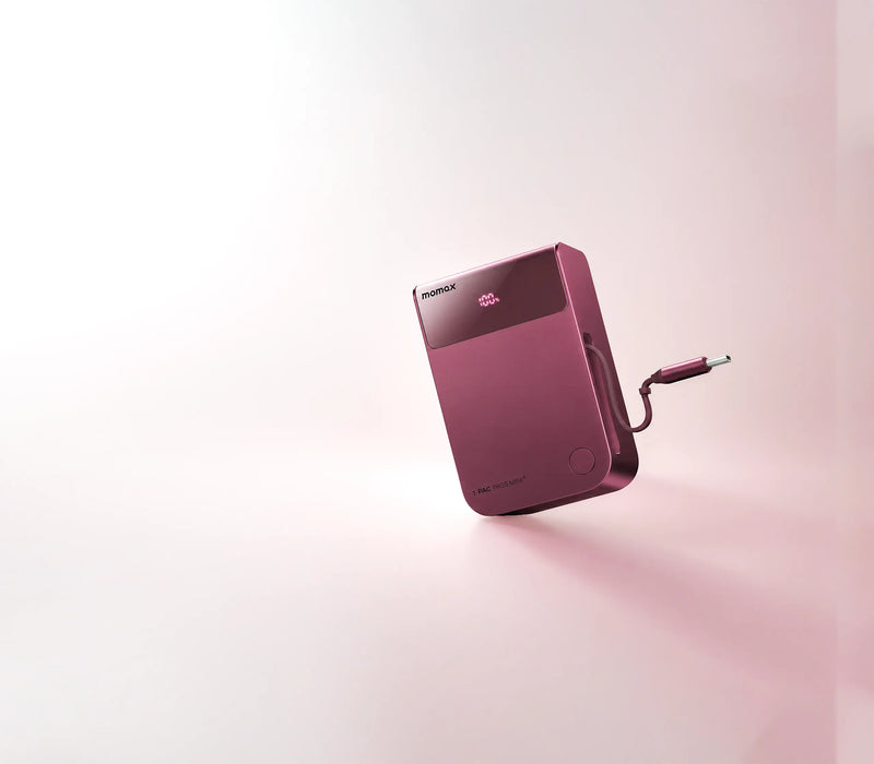 1-Pac Pass Mini⁺ 10000mAh 2-in-1 Battery Pack with Built-in Retractable Cable