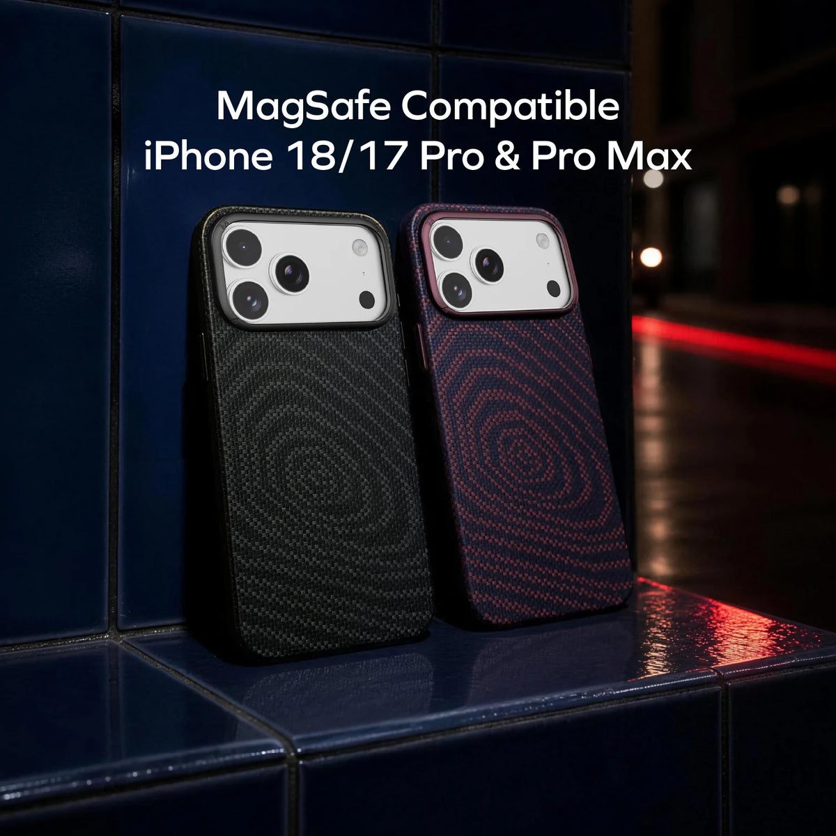 Sōma Carbon – City Wave Aramid Magnetic Case iPhone 18 Series