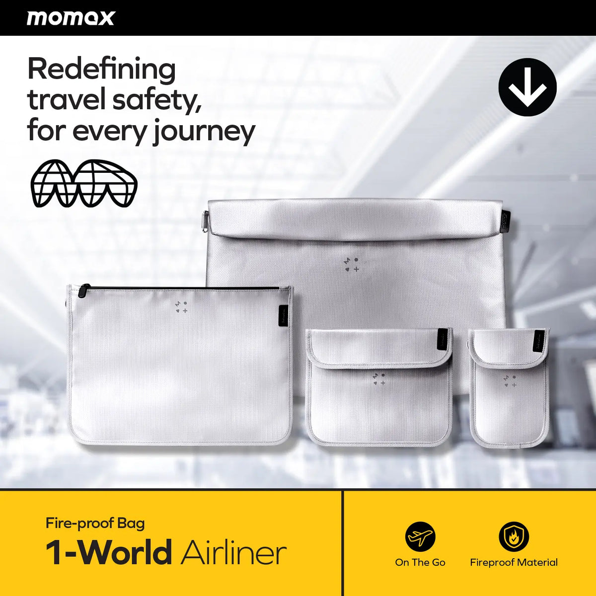 1-World Airliner Fire-Proof Bag 1-World Airliner Fire-Proof Bag