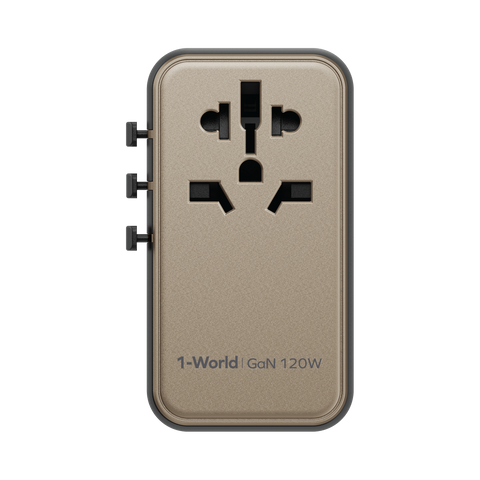 1-World 120W GaN Universal Travel Charger [Pre-Order Item | Available End of November]