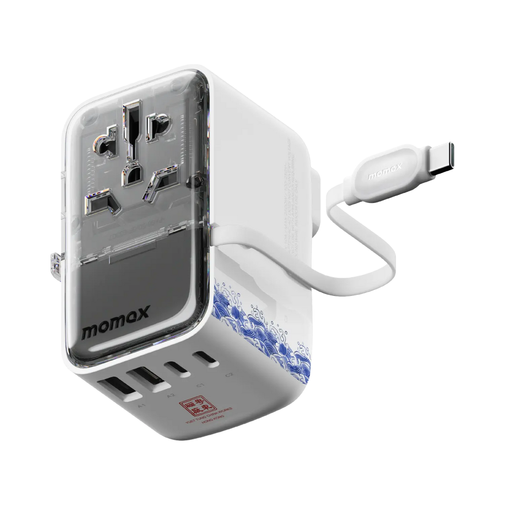 【日本未発売】MOMAX 1-World+ Flow シャア専用ザク35W充電器 1-World+ Flow 4-Port Travel Charger With Built-In USB-C Cable 35W - Yu
