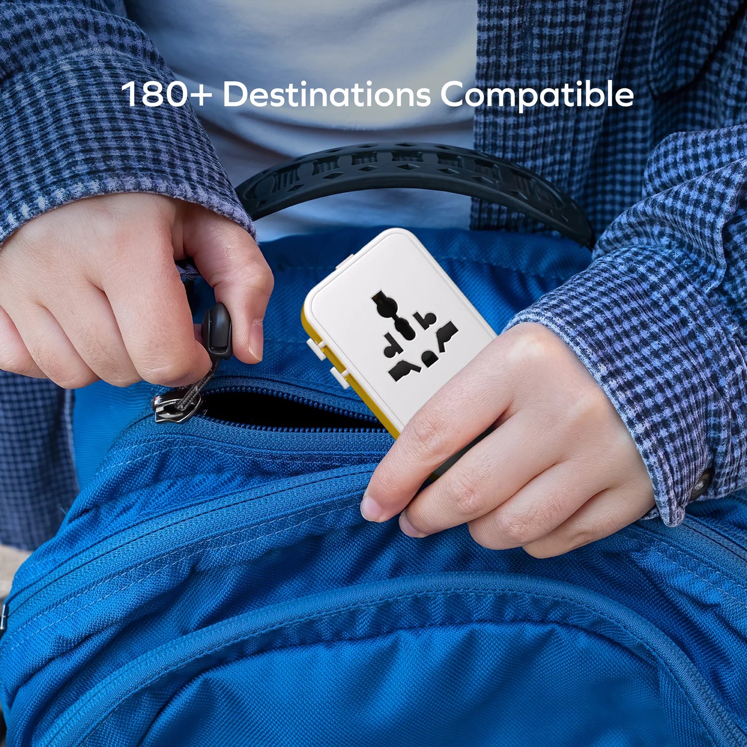1-World² Pocket 25W 4-Port Dual AC Travel Adapter