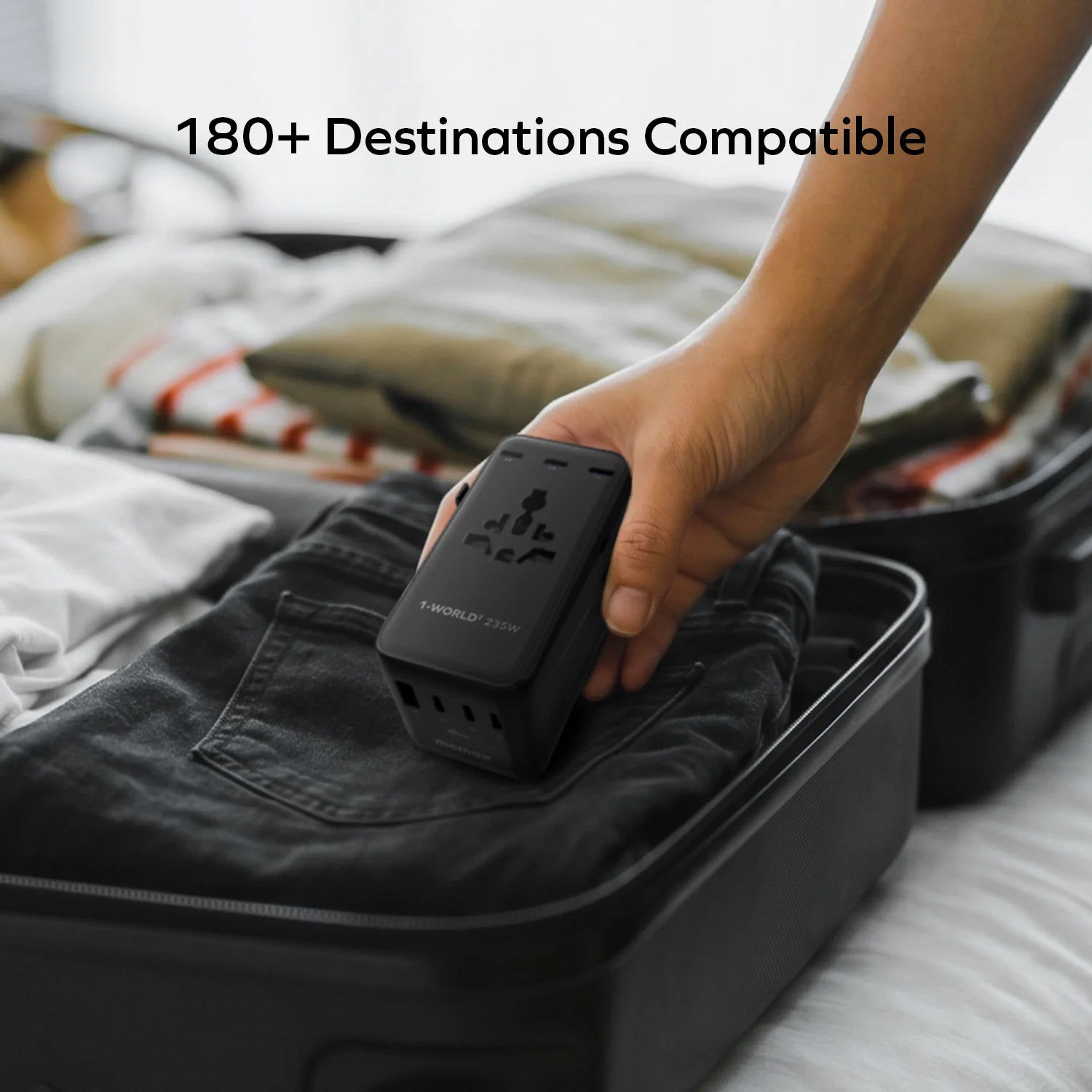 1-World² 235W Dreamer 235 7-Port Dual AC Travel Adapter