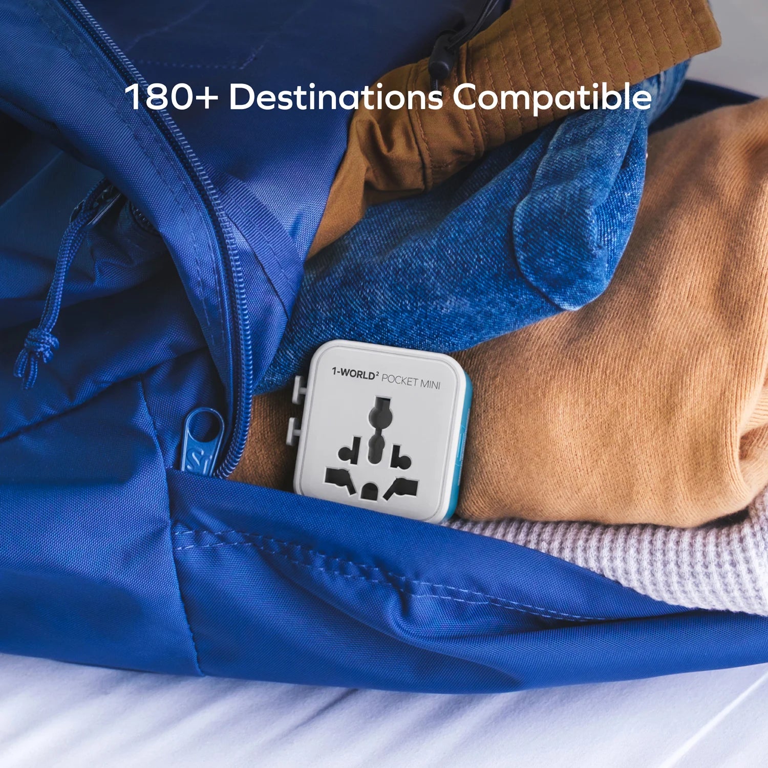 1-World² Pocket Mini Dual AC Travel Adapter