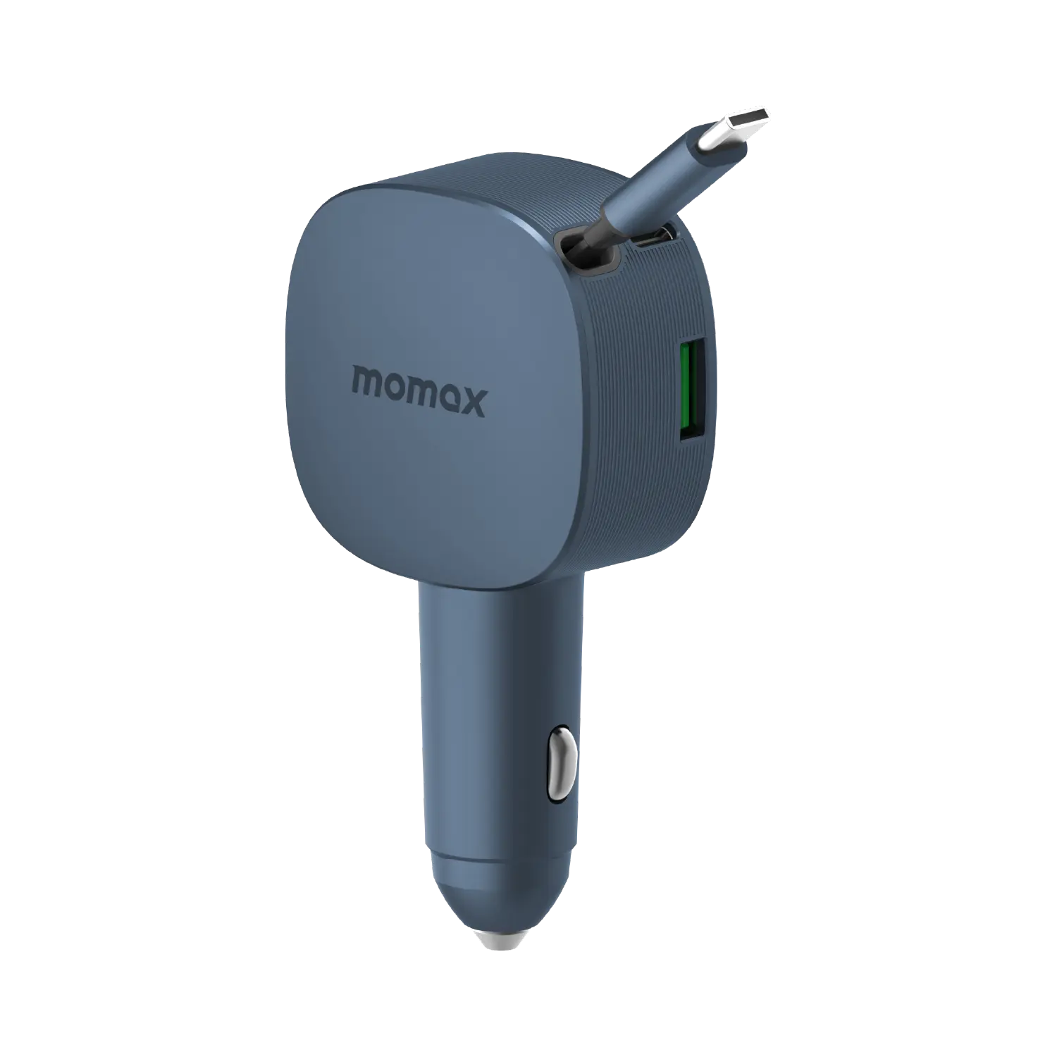 1-Move⁺ 2-Port Car Charger With Built-In Retractable Cable 60W