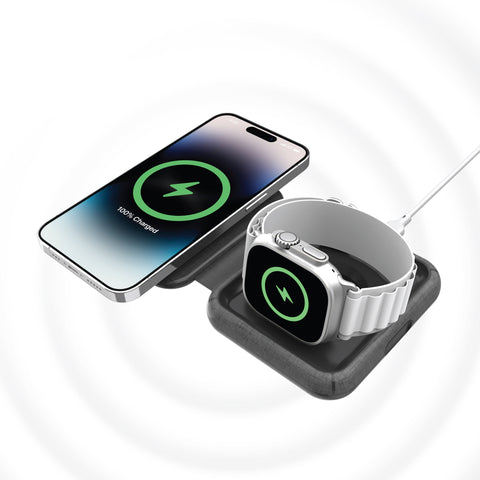 Q.Mag Go Folding MageSafe 2-in-1 Wireless Charger