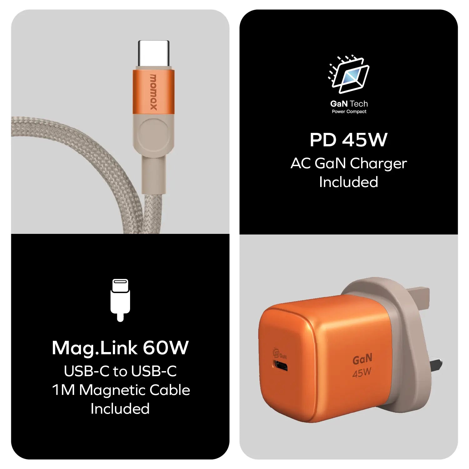 1-Charge Q.Port² Qi2.2 3-in-1 Magnetic Wireless Charging Station
