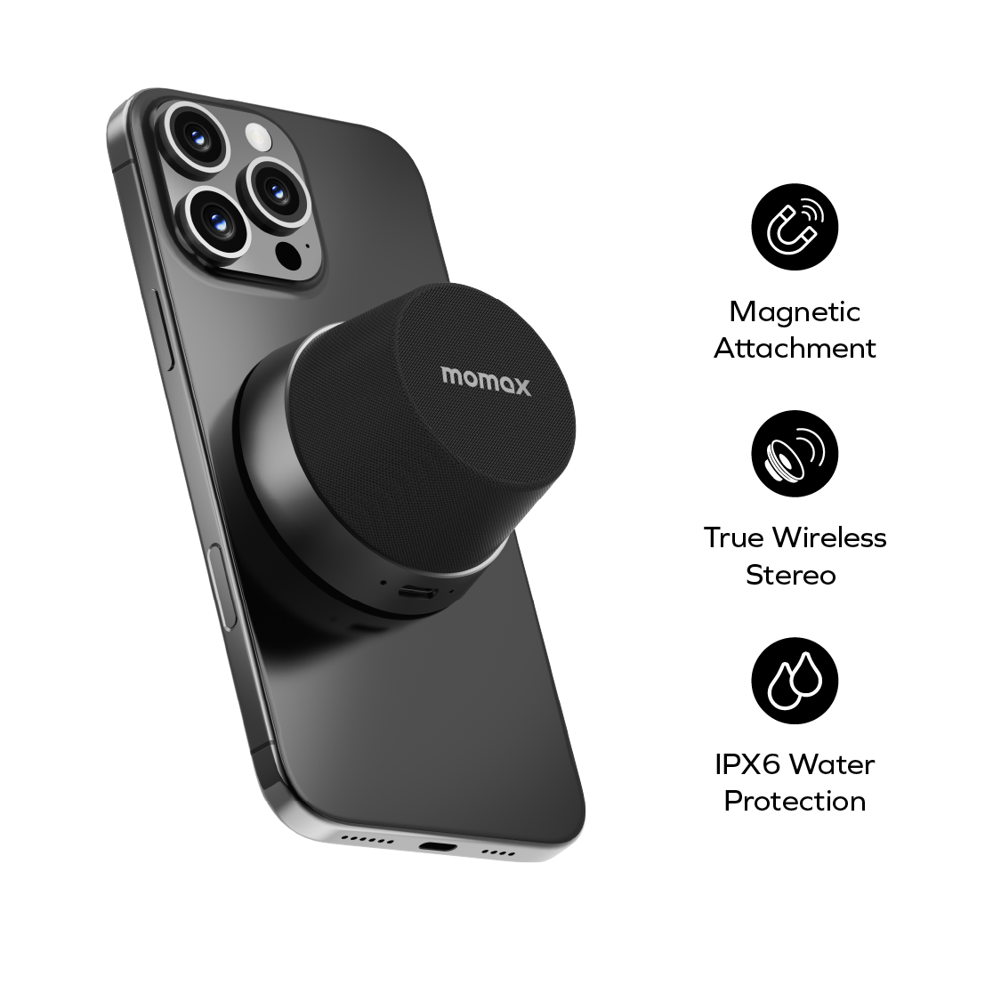 1-Vibe Go Magnetic Portable True Wireless Speaker