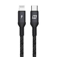 Elite USB-C to Lightning Nylon Braided Cable Quick Charge Short Cable (0.3m)