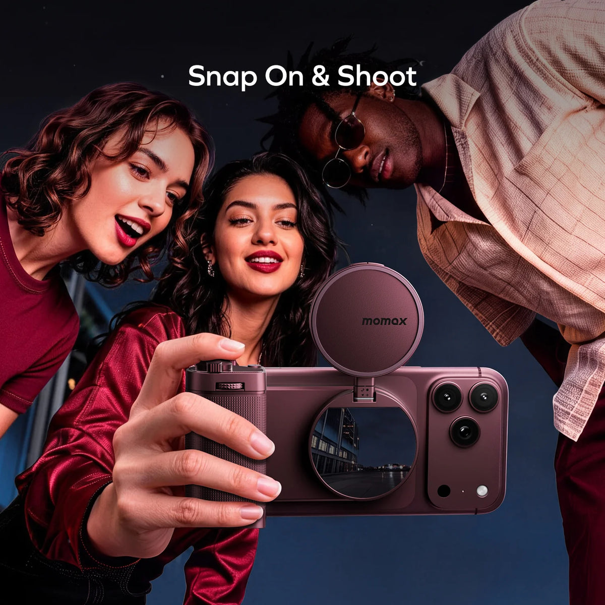 1-Snap Glow Magnetic Live Streaming Selfie Light With Foldable Stand