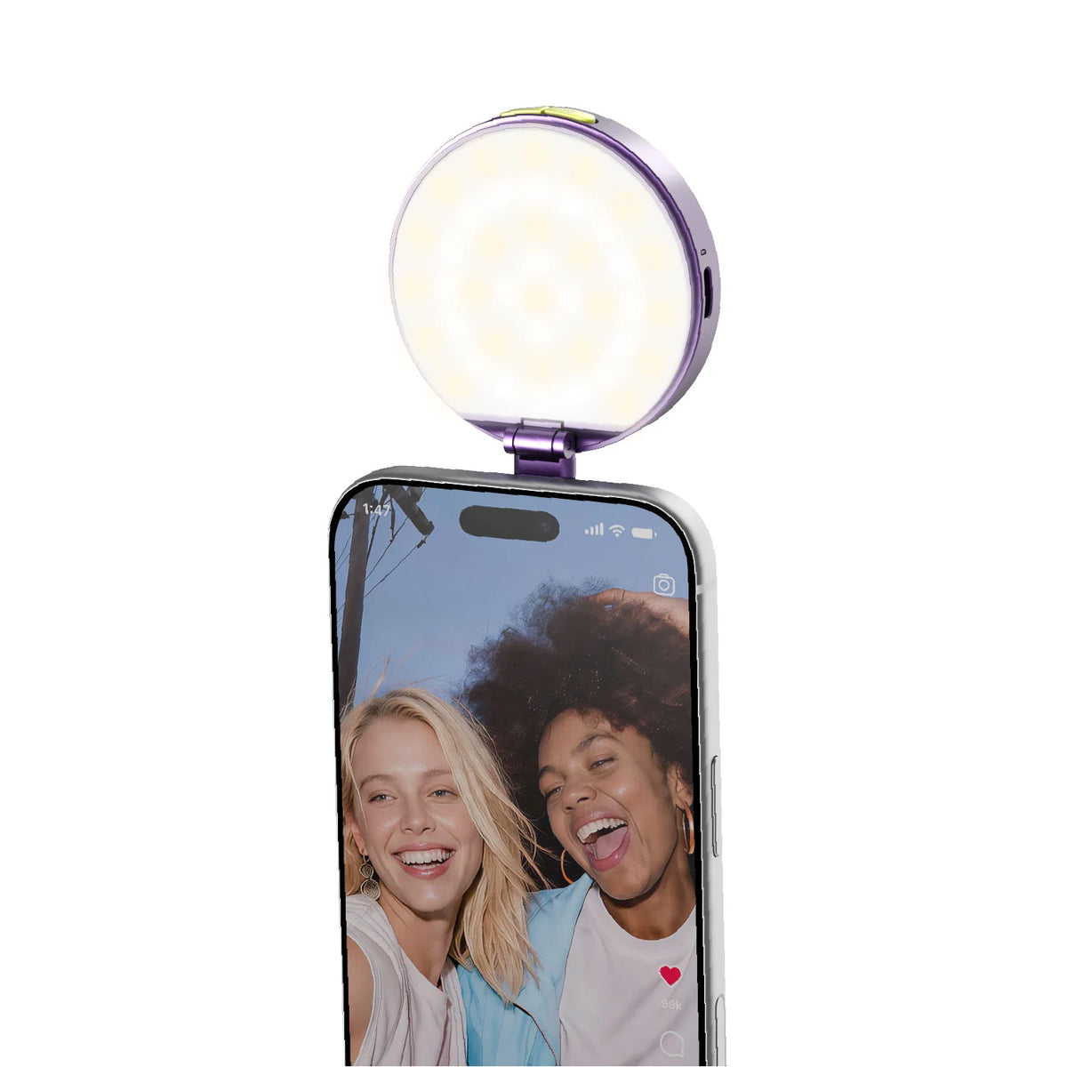 1-Snap Glow Magnetic Live Streaming Selfie Light With Foldable Stand