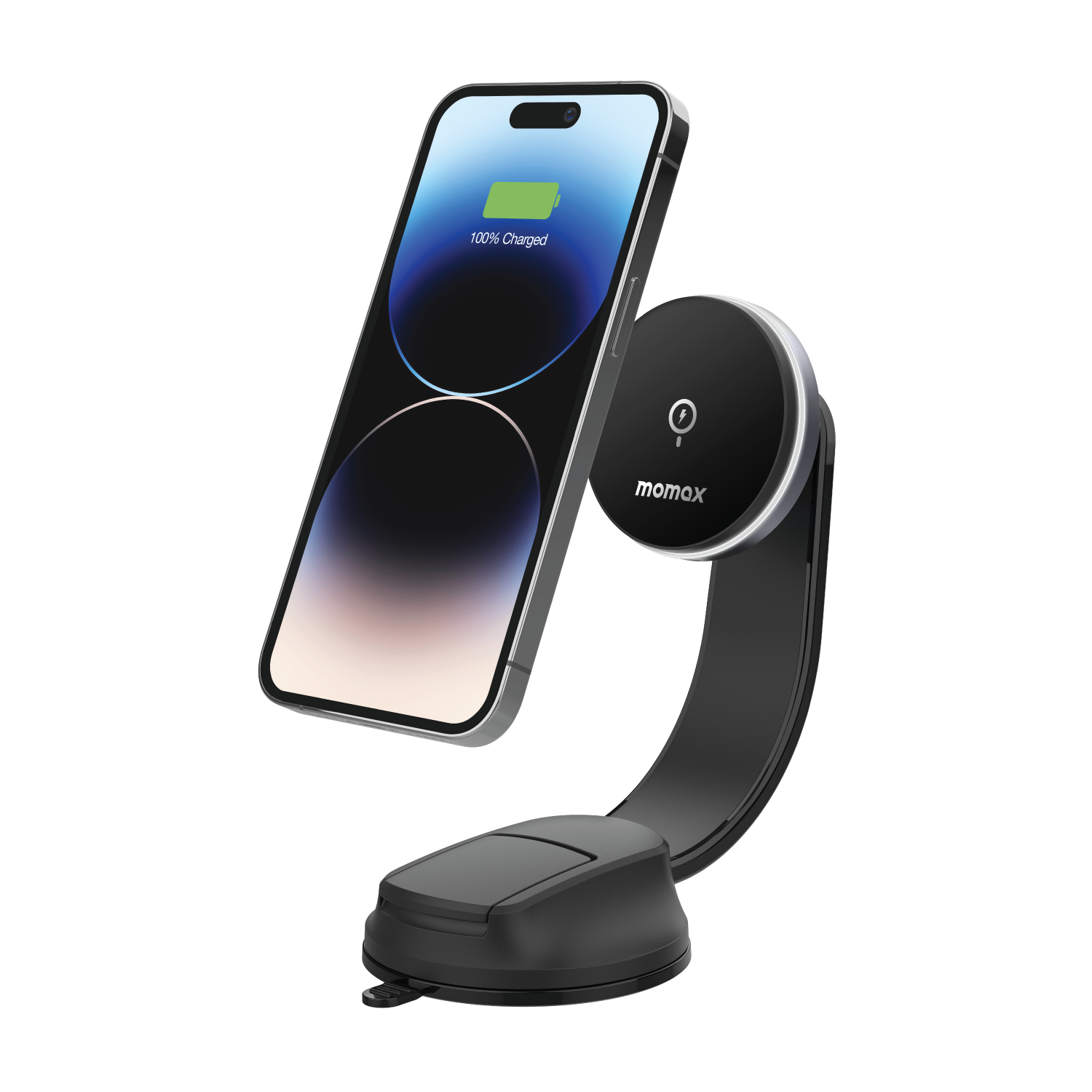 Q.Mag Mount5 | Magnetic Wireless Charging Car Mount - Suction Cup (15W)