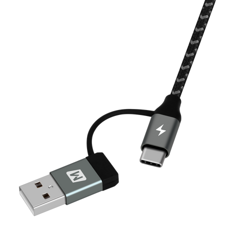 One Link 4 in 1 USB A/ USB-C to Micro USB/ USB-C Cable (1.2M)