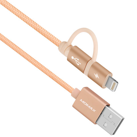 One Link 2 in 1 Micro USB + Lightning Braided Cable (1M)