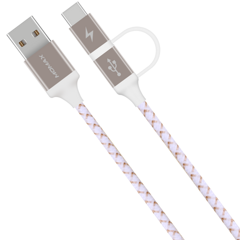 Zero 2-in-1 USB-C & Micro USB Cable Android (1M)