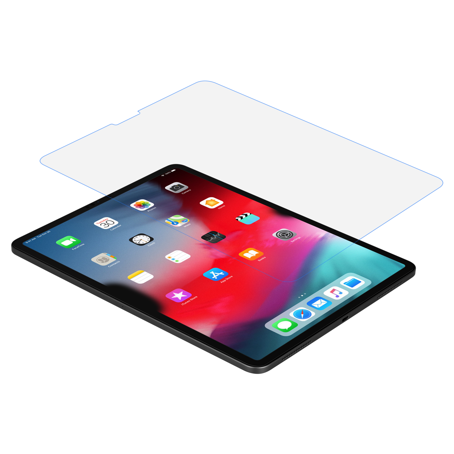 Glass Pro+ 0.3mm iPad Pro 2018/2020 Full Screen Glass Sticker (12.9")