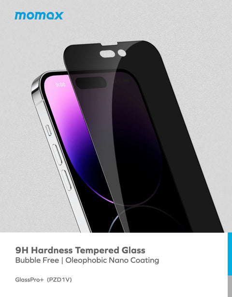 iPhone 14 Series GlassPro+ 2-way Privacy Tempered Glass Screen Protector