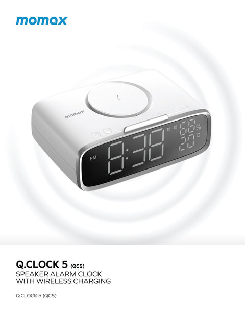 Q.Clock5 Digital Clock with Wireless Charging