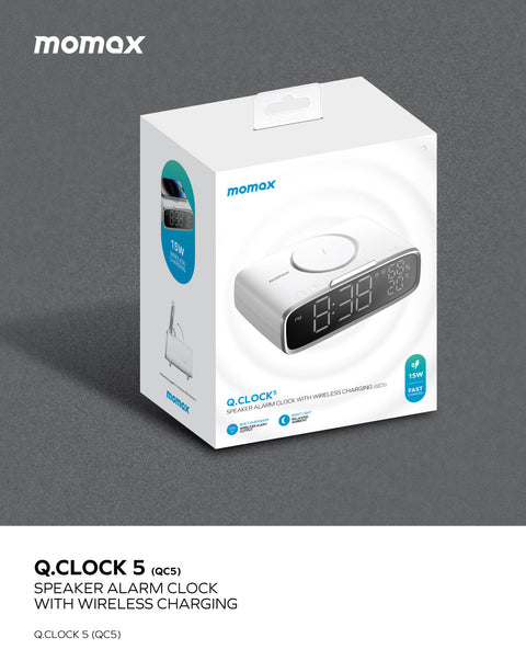 Q.Clock5 Digital Clock with Wireless Charging