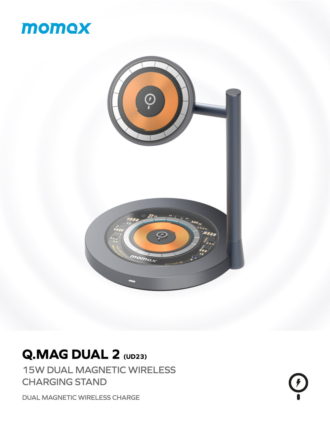 Q.Mag Dual2 - Duo Magnetic Wireless Charging Stand