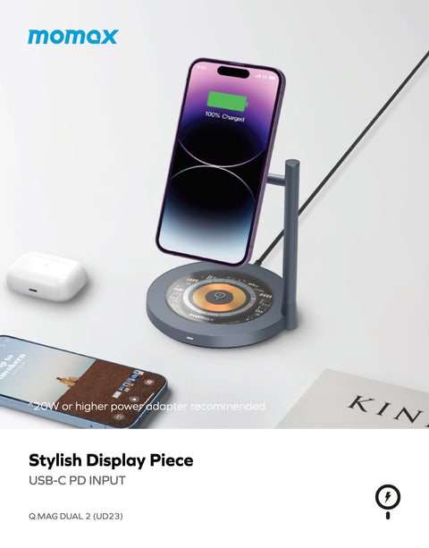 Q.Mag Dual 2 Dual Magnetic Wireless Charging Stand