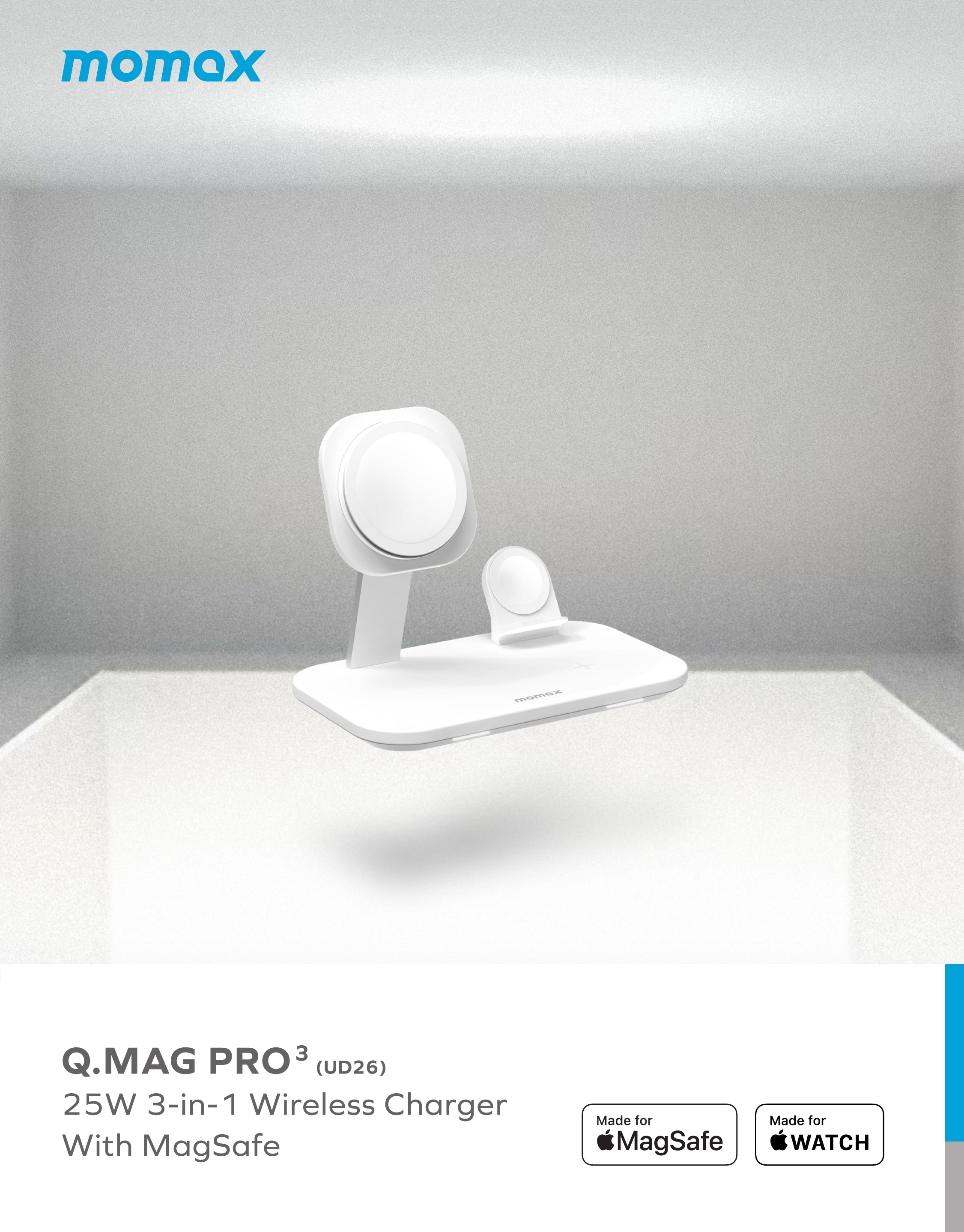 Q.Mag Pro3 - 三合一 MagSafe 無線擴充塢