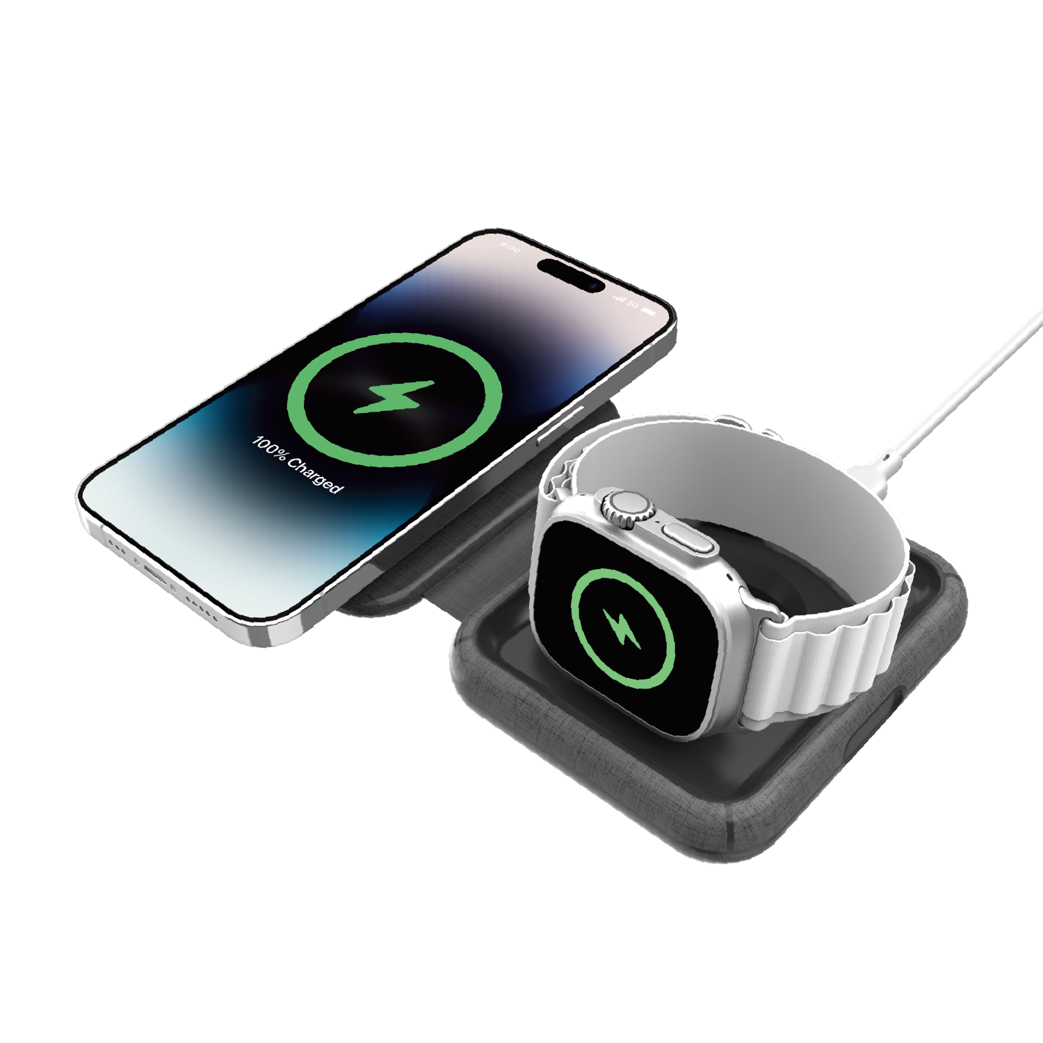 Q.Mag Go | 2-in-1 MagSafe Wireless Charger (15W)